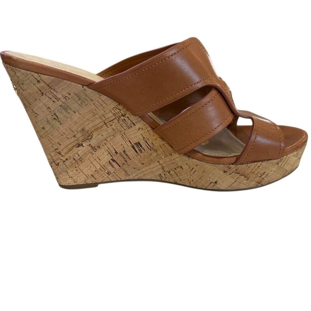 Guess‎ Eadra2 Women's Brown Leather Wedge Sandals Size 9M Casual - Picture 4 of 12